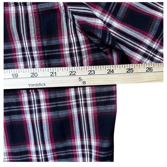 Harley Davidson Plaid Button Up Shirt Men XL Red Black Short Sleeve Skull Logo - Picture 10 of 11